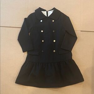 Aisabibo Black Double-Breasted Dress with gold Buttons size 6